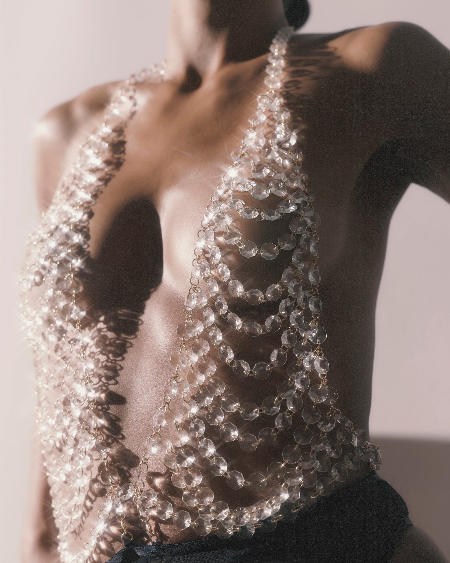  Crystal Bodysuit Clear/Black
