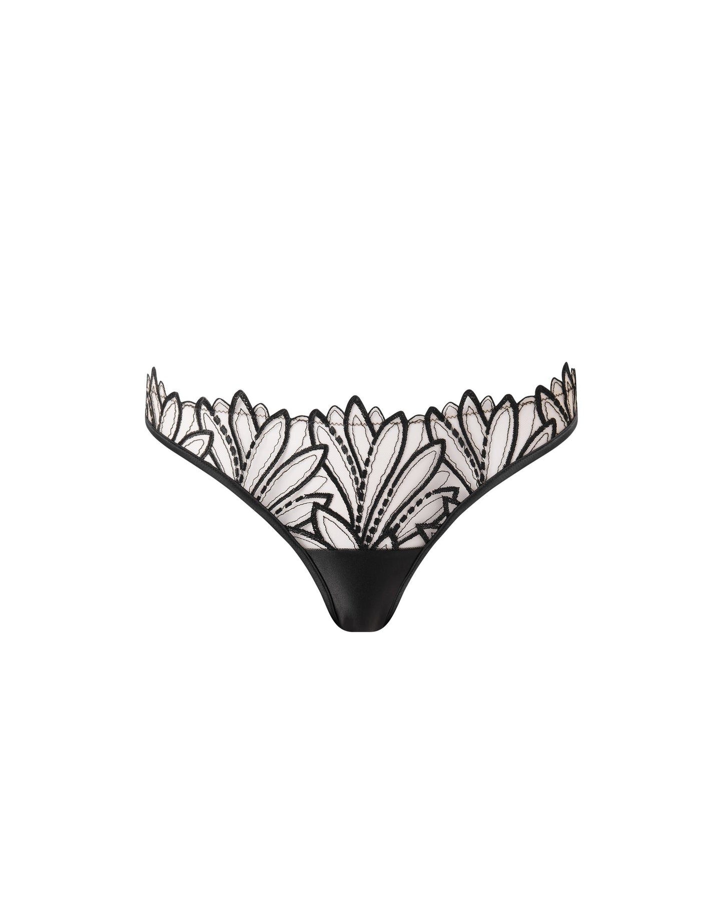  Pavlina Floral Embroidered Panty Black