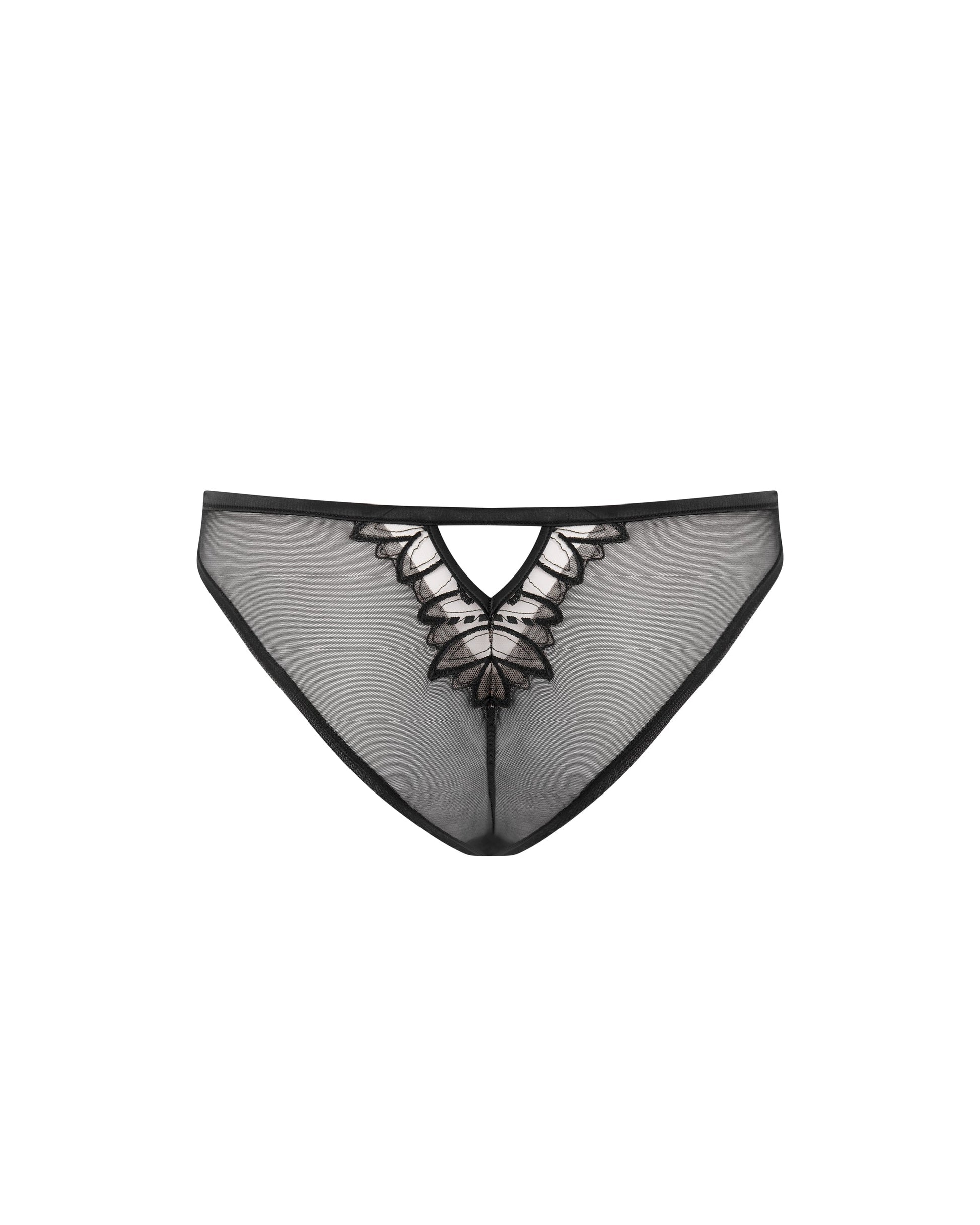  Pavlina Floral Embroidered Panty Black