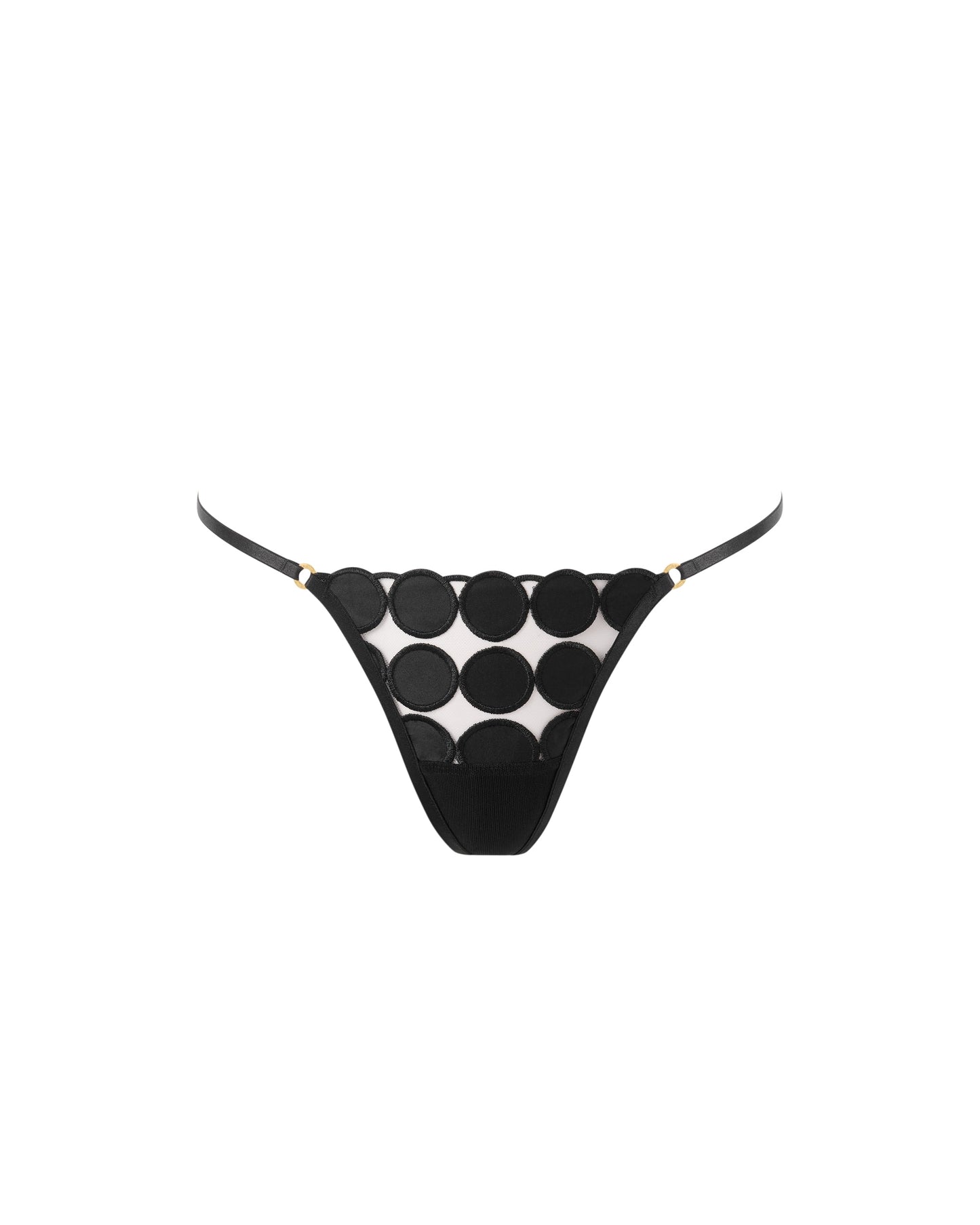  Lia Polka Dot Thong Black