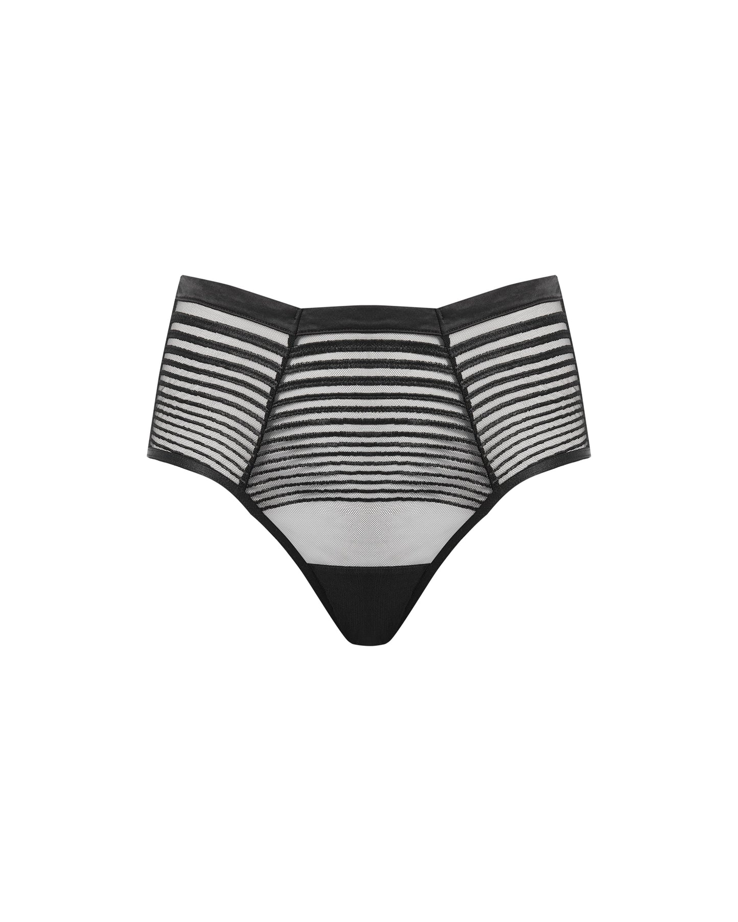 Flyn Embroidered High-Waisted Panty Black