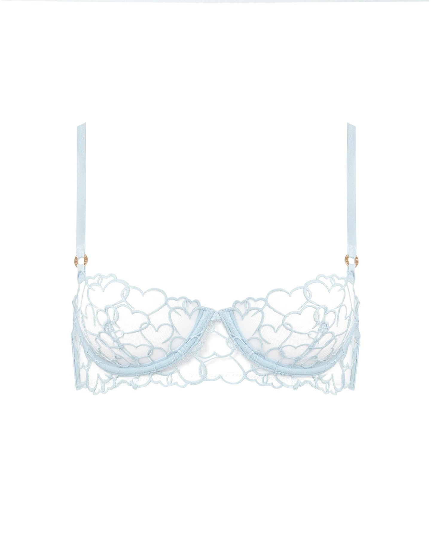  Valentina Heart Balcony Bra Ice Water Blue