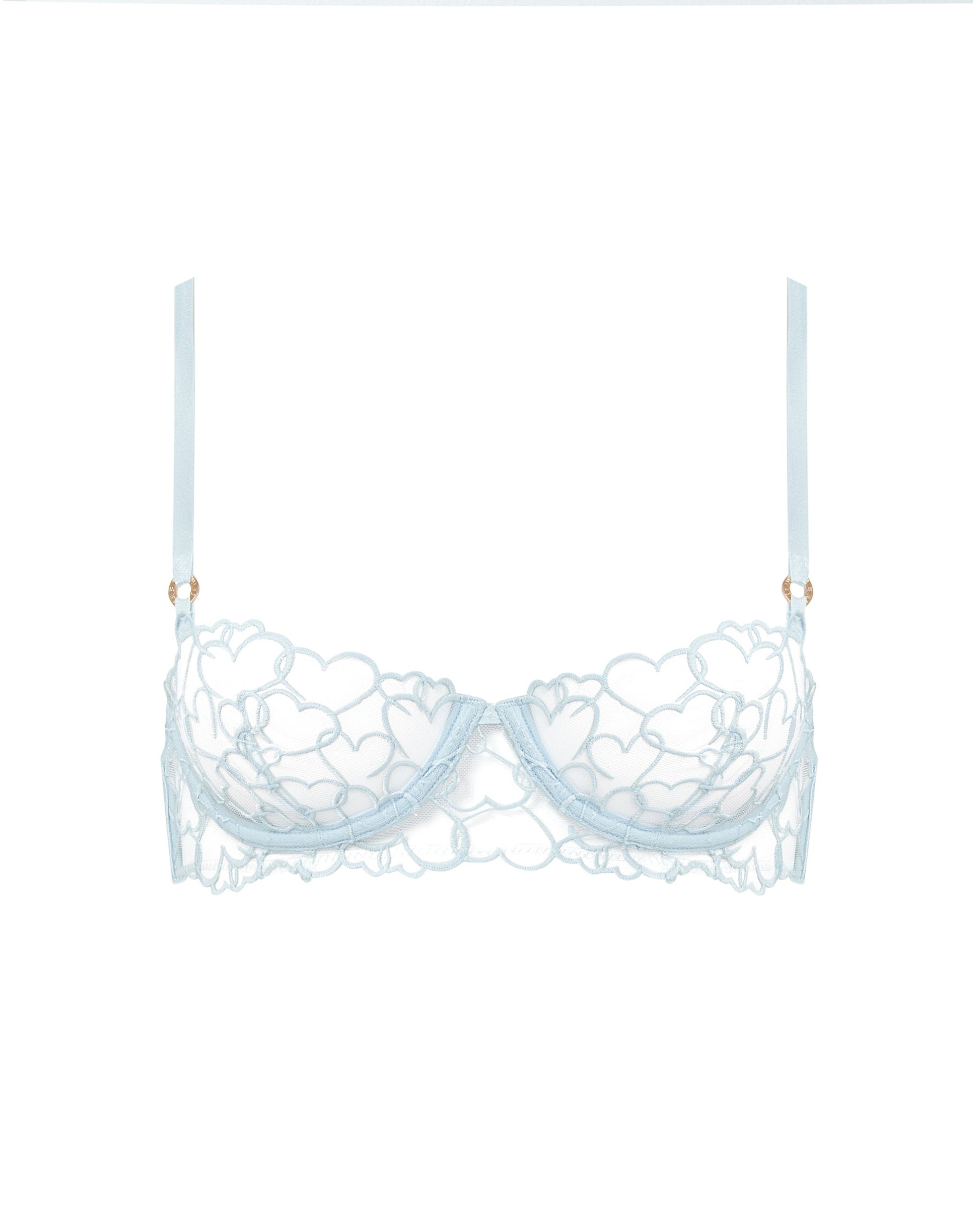  Valentina Heart Balcony Bra Ice Water Blue