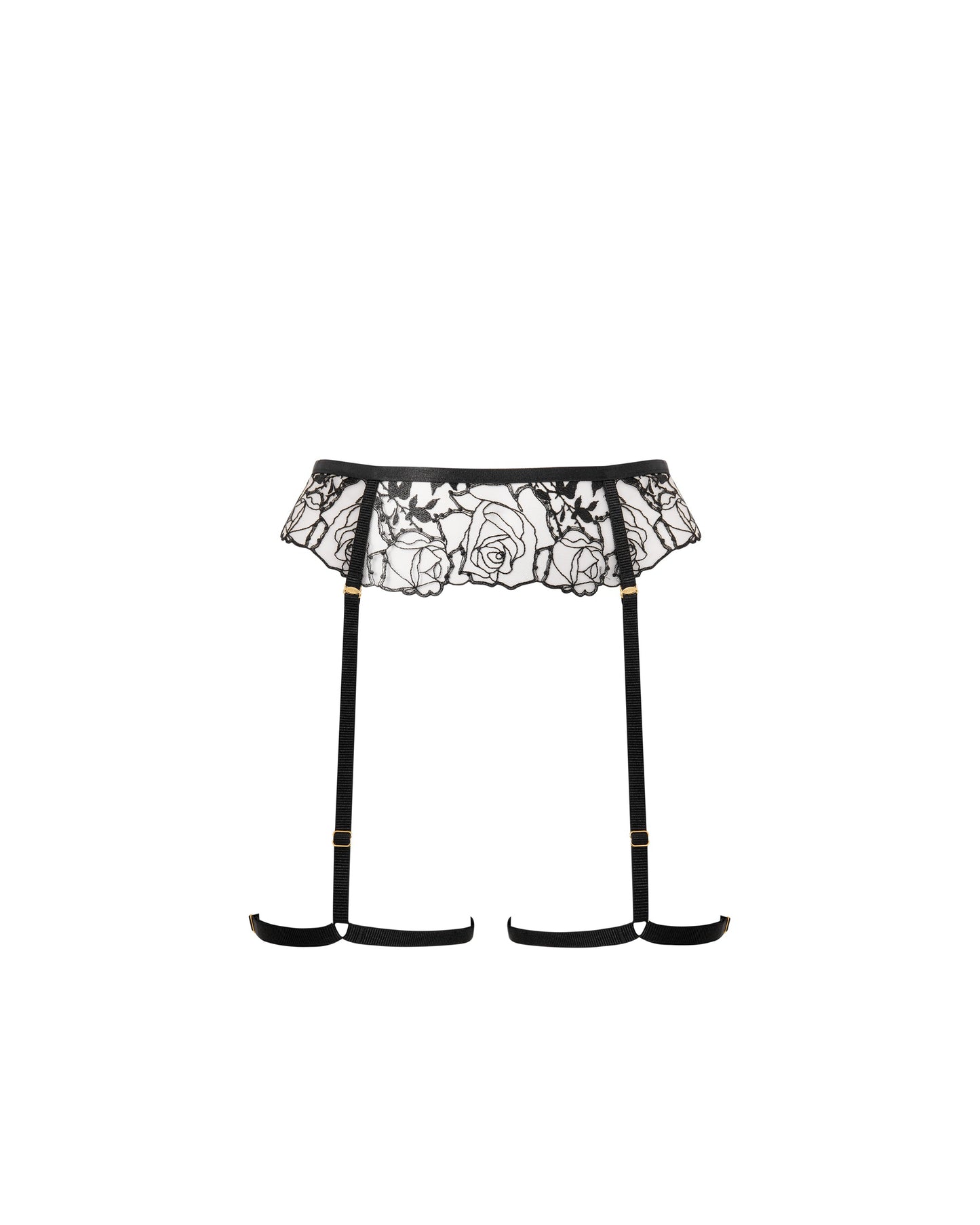 Rosalie Garter Belt Thigh Harness Black/Sheer