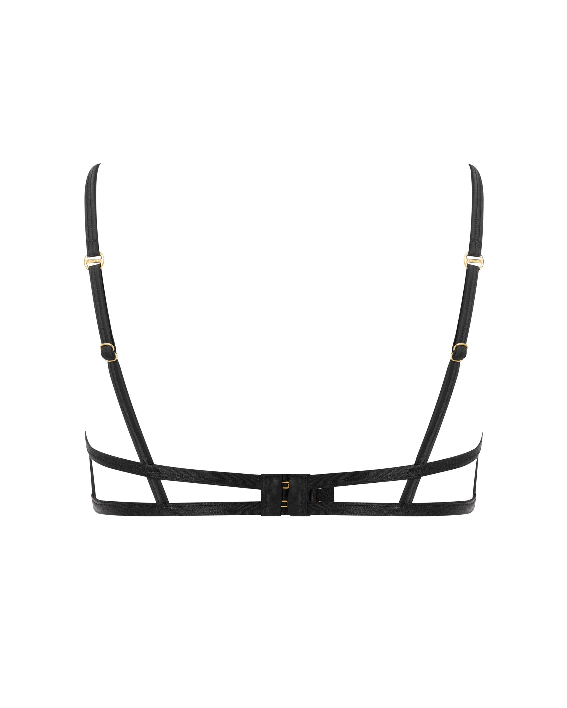  Gia Open Heart Bra Black