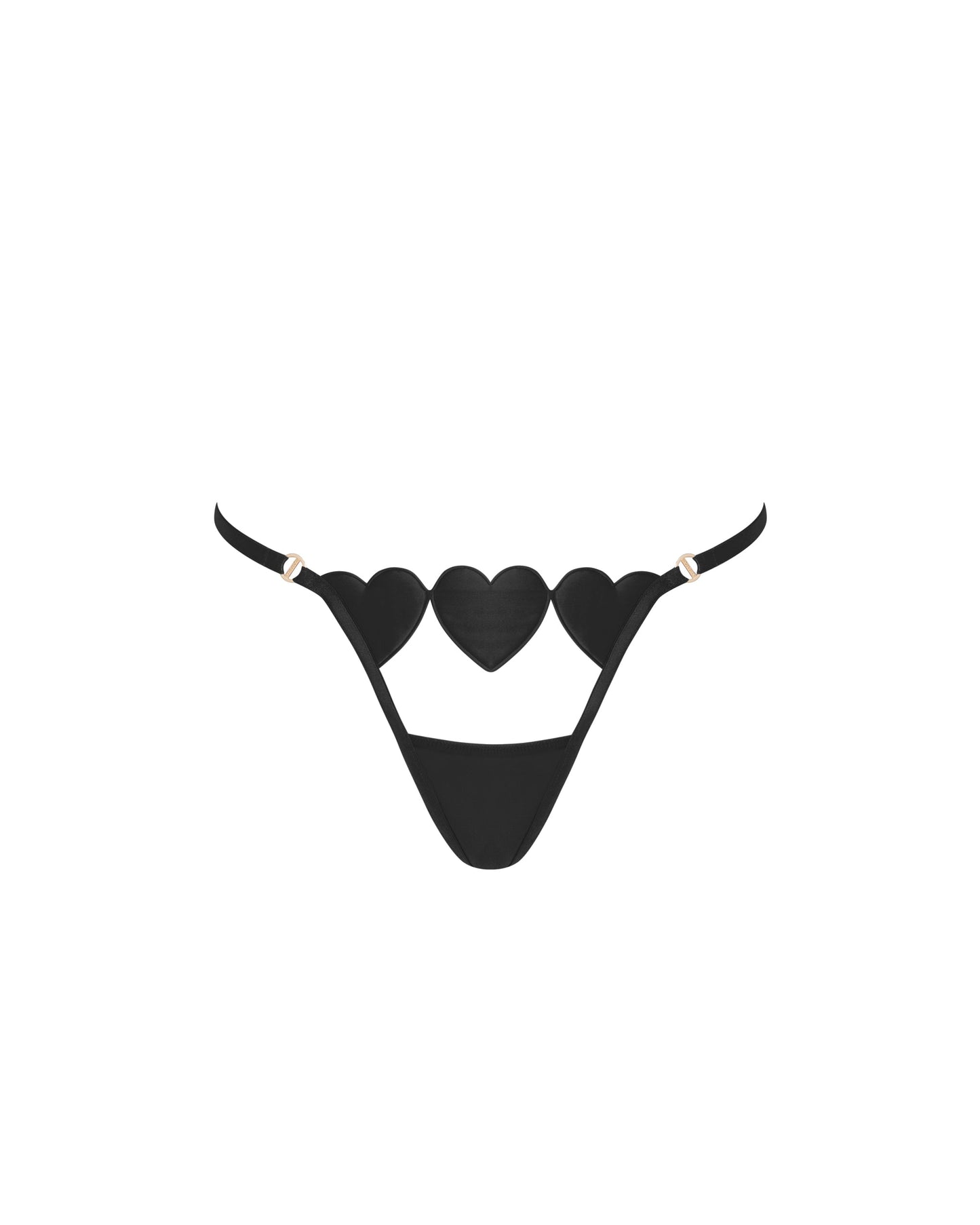  Gia Open Heart Thong Black