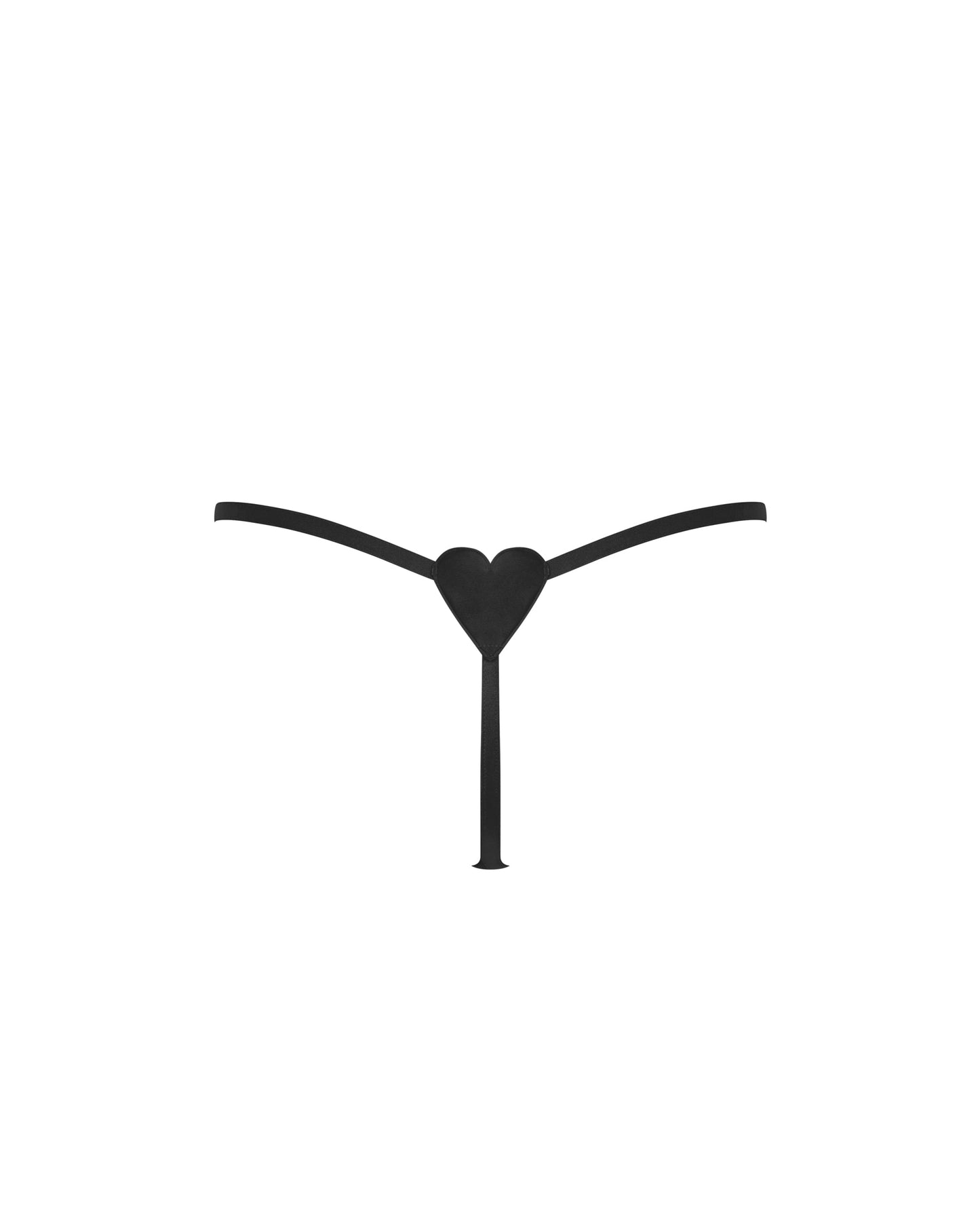  Gia Open Heart Thong Black