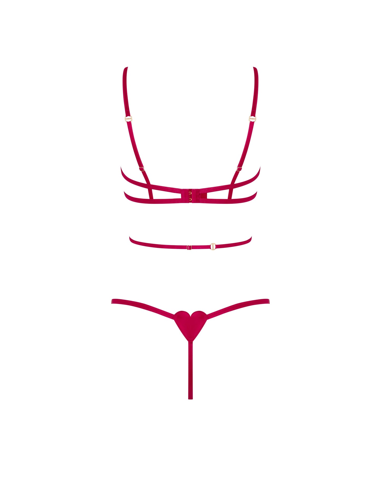  Gia Open Heart Bodysuit Pink