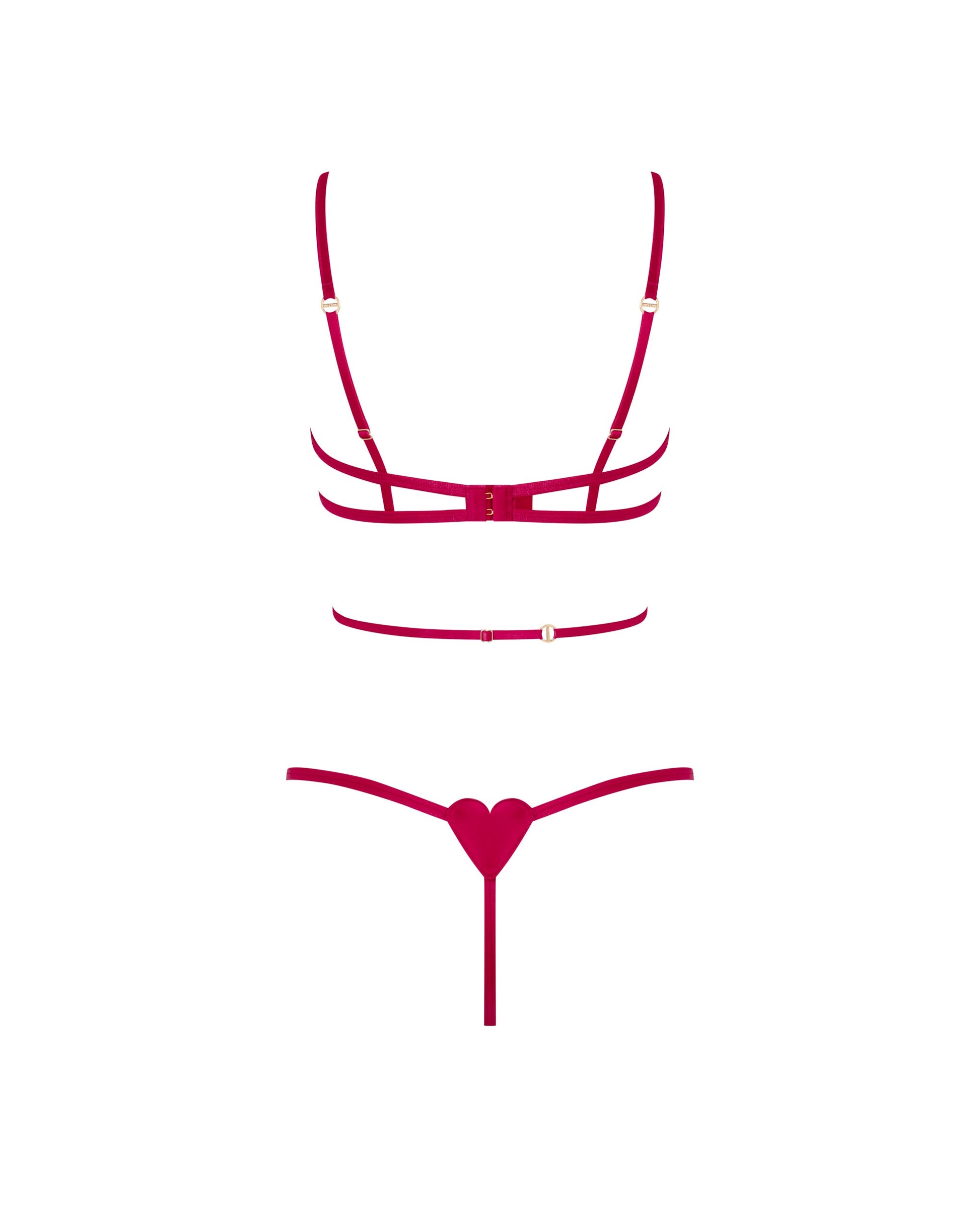  Gia Open Heart Bodysuit Pink