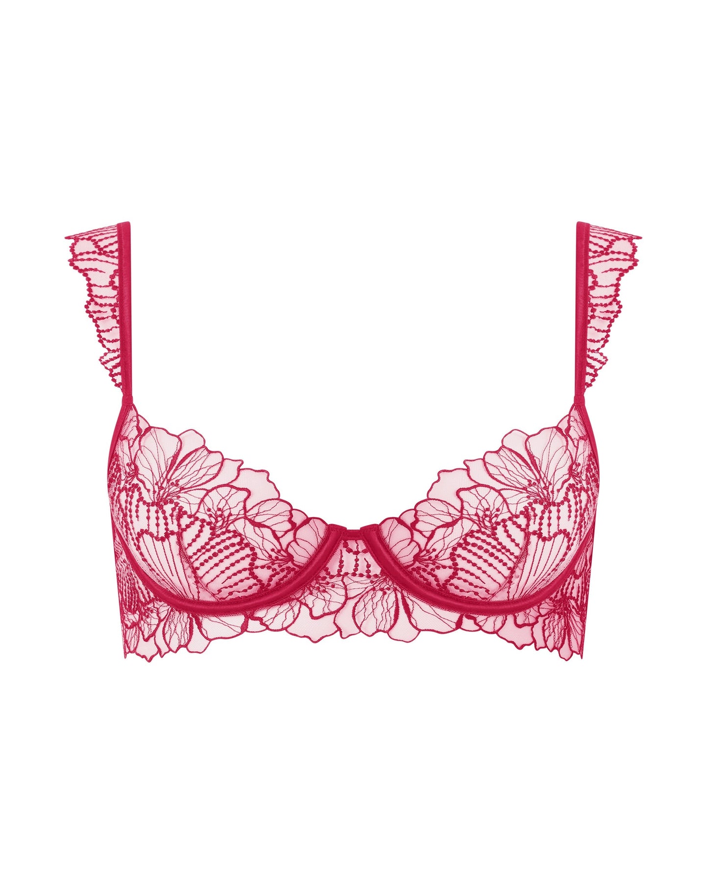 Amarosa Floral Embroidered Bra Pink