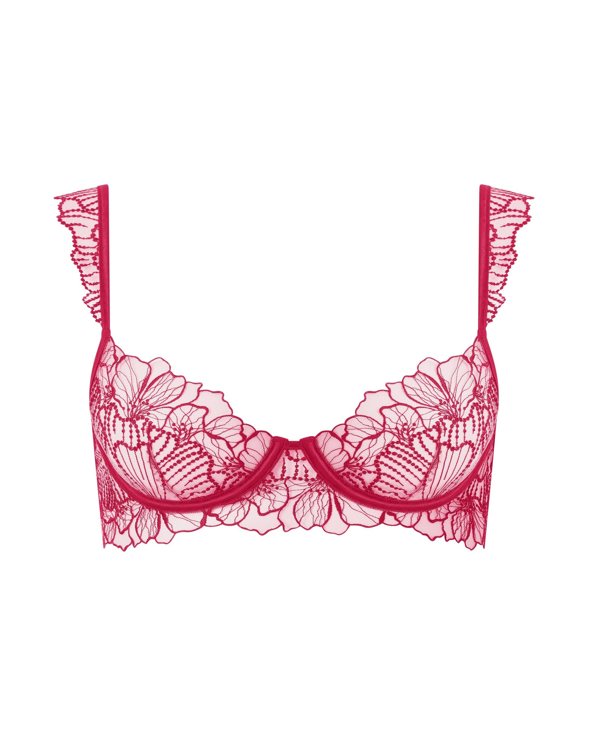  Amarosa Floral Embroidered Bra Pink