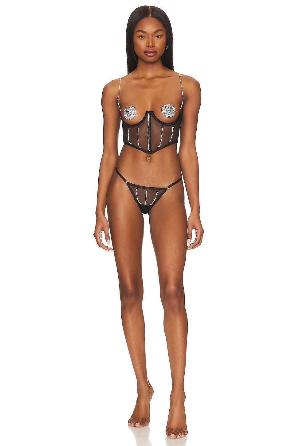 BLUEBELLA Zenn Thong Black & Silver