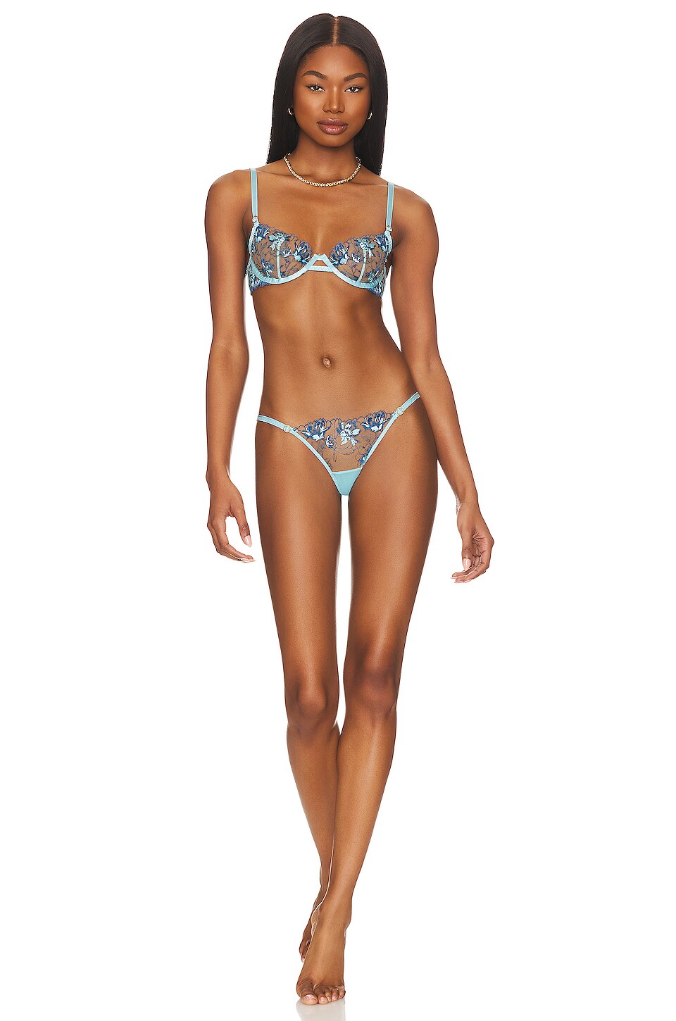 BLUEBELLA Calista Wired Bra Blue Topaz & Sheer
