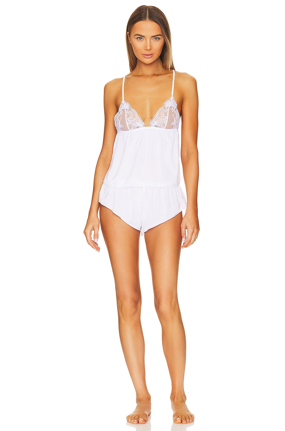 BLUEBELLA Marseille Satin Cami Set White