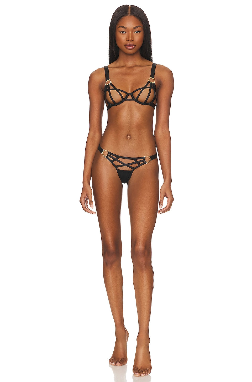BLUEBELLA Salma Open Wired Bra Black