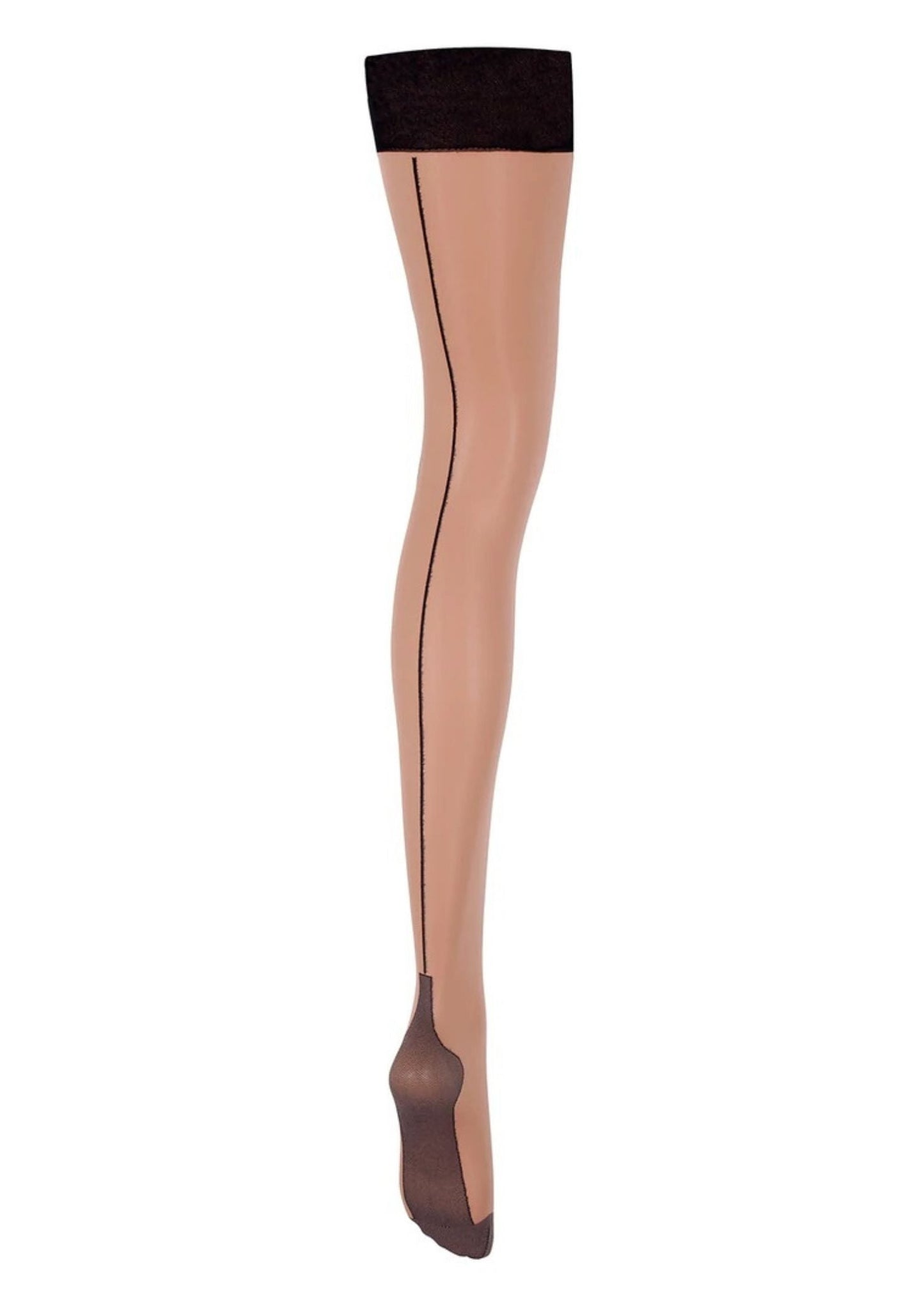 BLUEBELLA Back Seam Leg / Plain Top Stockings (Sheer/Black)