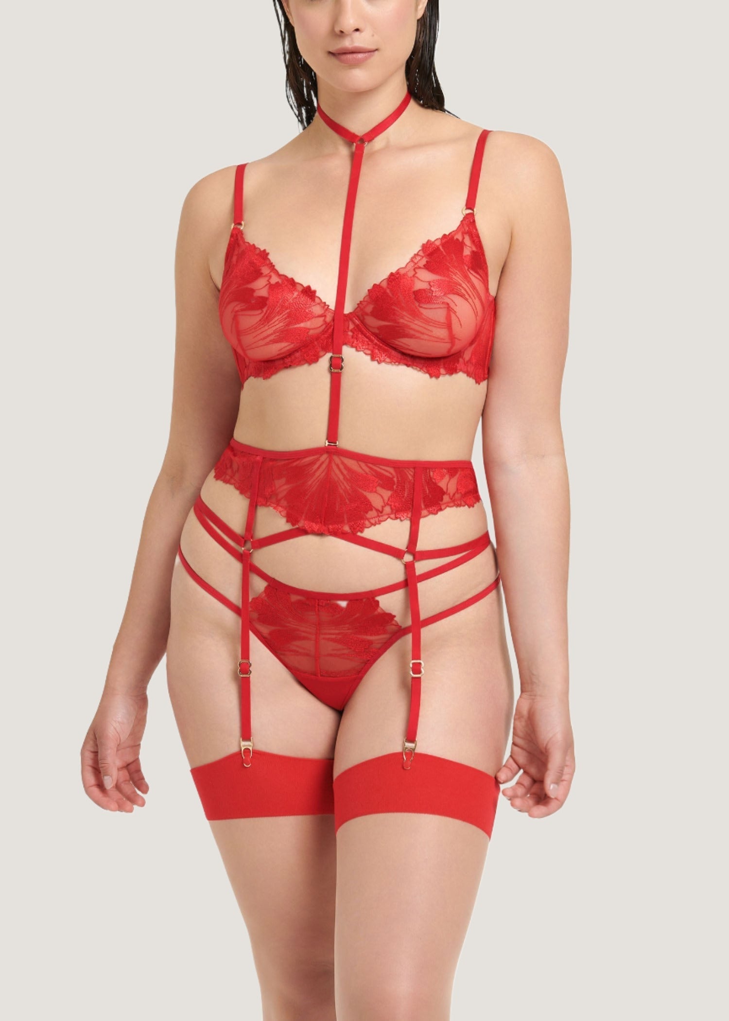 BLUEBELLA Colette Suspender Harness (Red)