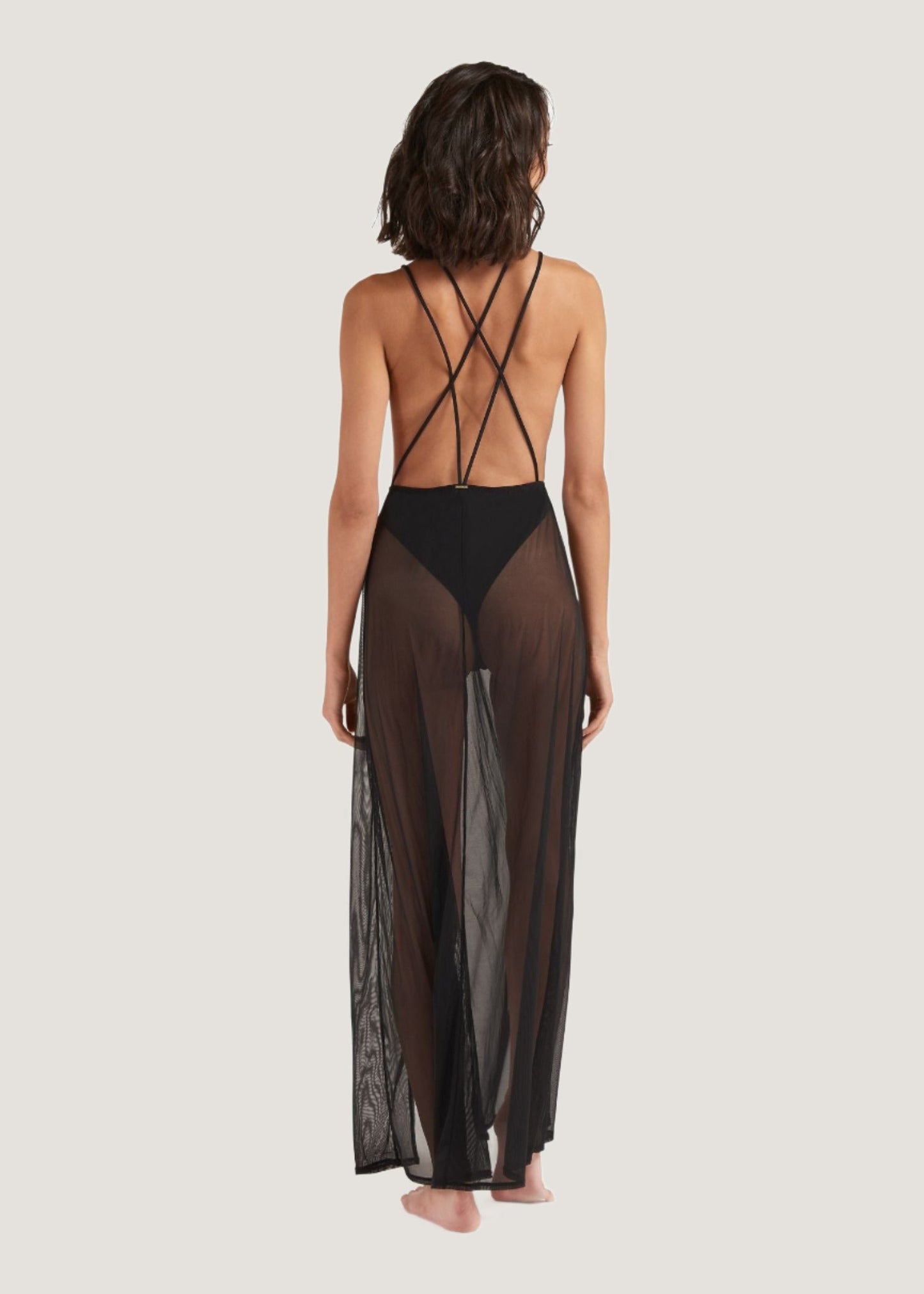 BLUEBELLA Paloma Long Chemise (Black)