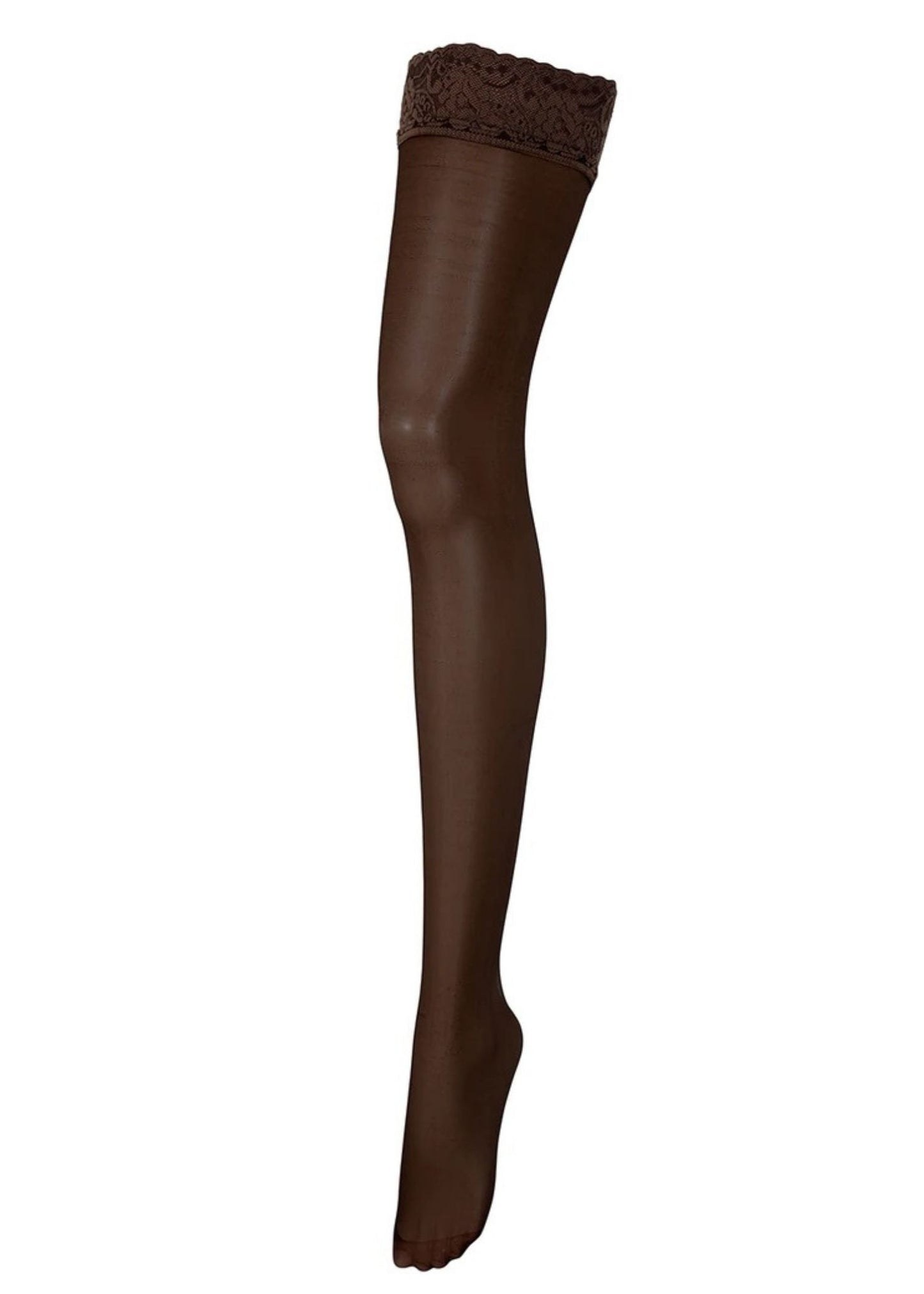 BLUEBELLA Plain Leg / Lace Top Hold Ups (Berry)