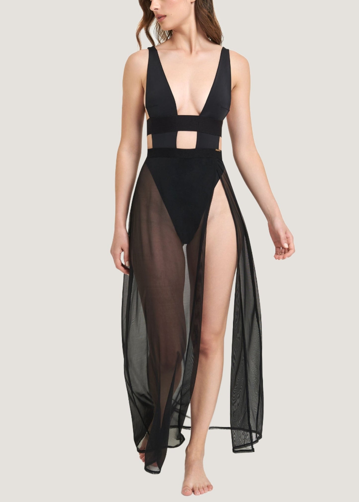 BLUEBELLA Topaz Long Chemise (Black)
