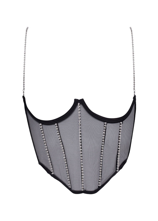 BLUEBELLA Zenn Open Wired Bustier (Black/Silver)